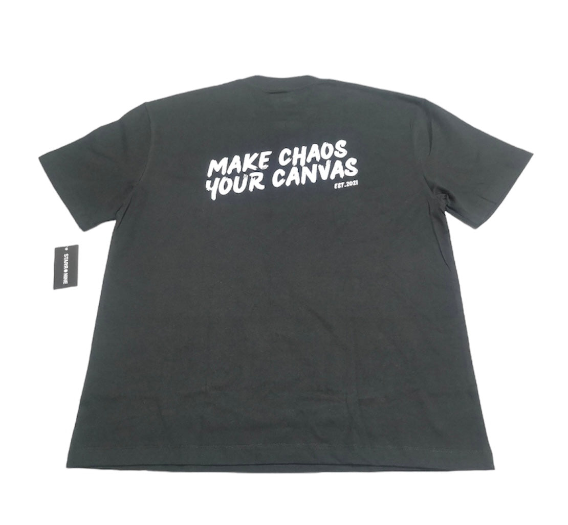 “Chaos” Oversized Tee - Black