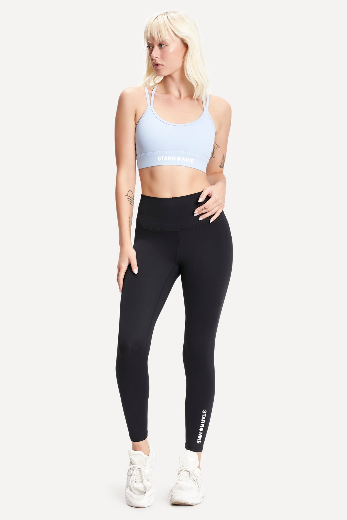 Strappy Blue Logo Bra