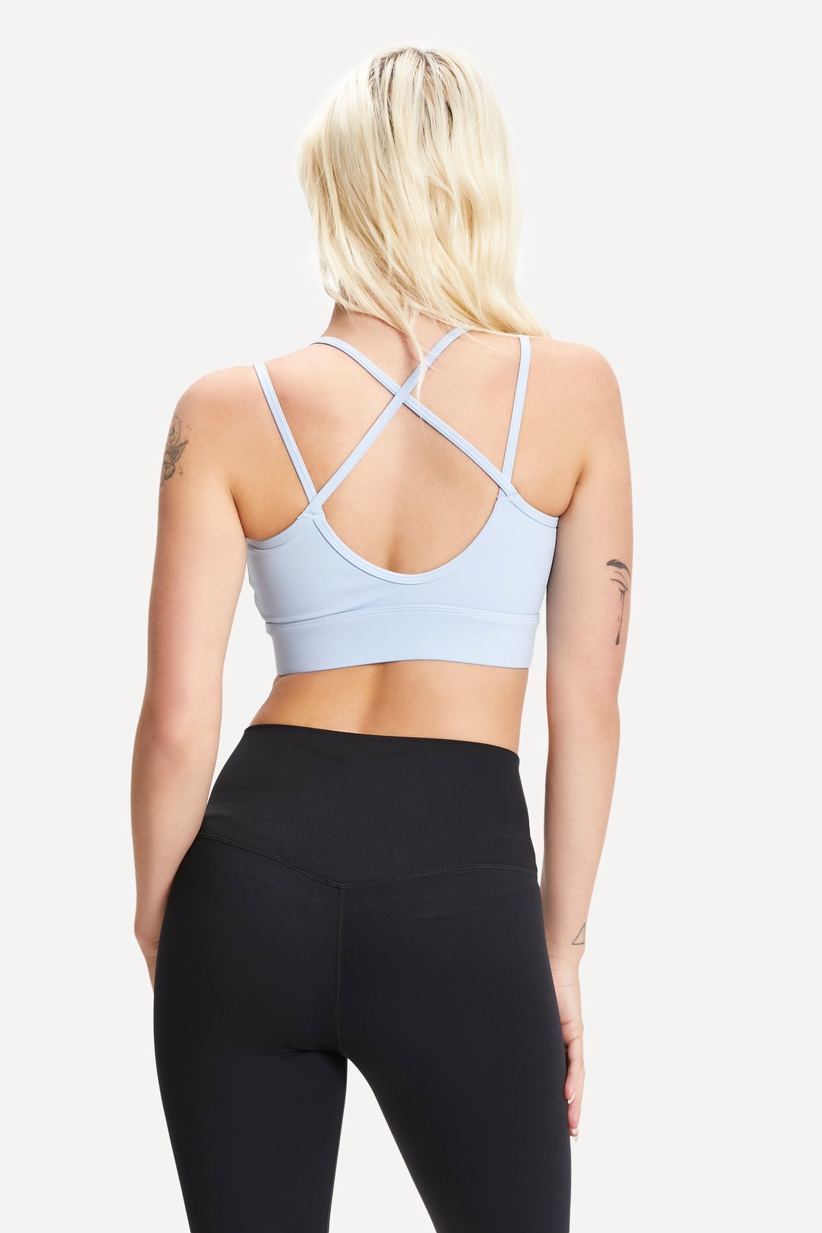 Strappy Blue Logo Bra