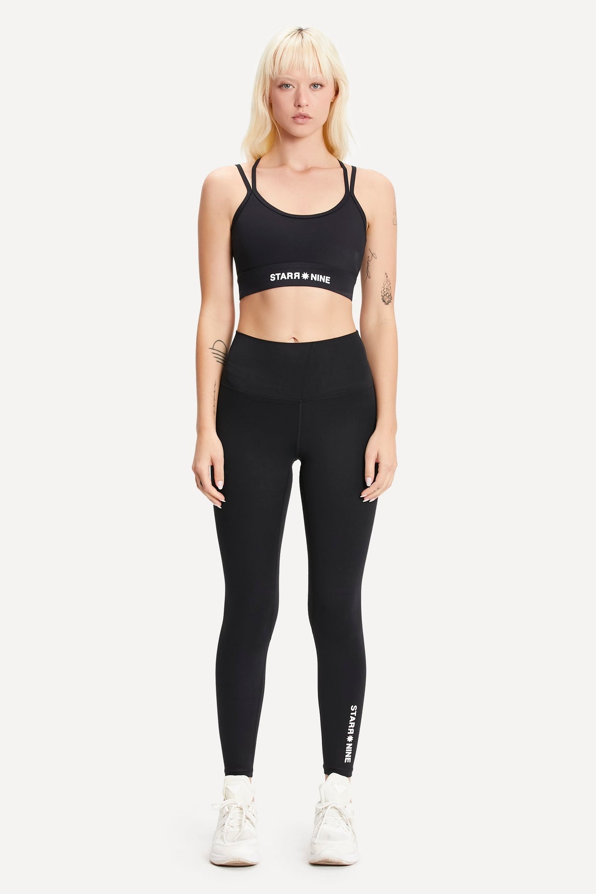 Strappy Black Logo Bra